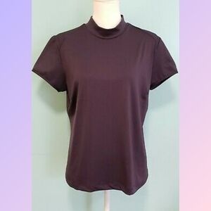 Nike Golf Shirt Dri-Fit purple mock neck